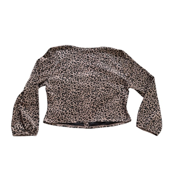 Brown Leopard Print Button Down - Picture 2 of 5